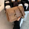 Vintage Kare Scrub Crossbody Çanta Moda Mat PU Deri kadın Tasarımcı Çanta Kilit Omuz Messenger Çanta Kadınlar için 2020 Q1206