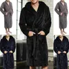 Men 2021 Fleep de flanelle à flanelle super douce chaude Robe de bain long masque kimono peignoir masculin robe robes serviette haute qualité 4357563