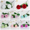 Home Decor 2 Head Artificial Flowers simulation Hydrangea DIY Bouquet Party Wedding Decoration Marriage Fake Flower T9I001113