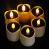 Solar À Prova D 'Água LED Velas Flameless Eletrônico Solarenergy Tea Luzes Lâmpada Festival Casamento Romântico Decoração Dropship LJ201018