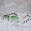 I migliori occhiali da sole firmati di lusso 20% di sconto Oversize senza montatura da uomo Stile Lente a forma di donna Ombra trasparente Galsses Frame Occhiali da lettura per esterni 120
