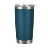 Drinking cups Stainless Steel Tumblers Cups Wine Glass Vacuum Insulated Travel Mug Metal Water Bottle Mugs With Lid 20oz 18color ZYY143