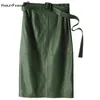 Moda zima luksusowa skórzana spódnica pu Green Green Khaki Black Sheap Oryginalny skórzany dotyk prosty spódnica LJ5733420