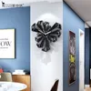 MEISD Modernes Design Große Uhr Kreative Uhr Wandkunst Zeichnen Quarz Stille Schwarze Uhren Hängende Horloge Wohnkultur Kostenloser Versand 201118