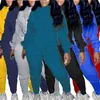 Langarm-Hosenanzug-Outfits für Damen, 2-teiliges Set, lässiger Sportanzug, Pullover + Leggings, Damenkleidung, Jogger-Sportanzug, KLW5051