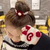 7 pièces/ensemble mode peluche cheveux chouchous mignon doux élastique Ribber bandes pour filles doux tout match cheveux anneaux cheveux accessoires