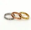 Nless Steel Fashion Jewelry Love Rings for Woman Man Lover Rings 18K Gold-Color and Rose Jewelry Bijoux Valentinesギフト