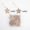 Décorations en bois de Noël Exquis Christmas Snowflake Pendentif Laser Sculpté Bois Sculpté Petit pendentif Arbre de Noël Arbre d'ornement en gros