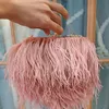 Women Ostrich Fur Evening For Party Wedding Luxury Handbag New Tote Chain Tassel Shoulder Bag Feather Clutches