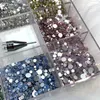 Decorações de arte de unhas 14400pcsbox multicolor ss3ss20 misturado strass selecionador caneta de cera flatback cristal redondo decoração vidro s6516700