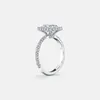 Lesf Bridal Jewelry 925 Sterling Silver for Women Ring 3 Ct Cushion Cut Cut Manthetic Diamongy Engagement Hight J011225931442004334