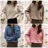 Colorfaith Neue Herbst Winter Frauen Pullover Pullover Warme Minimalistischen Koreanische Übergroßen Rosa Solide Dame Jumper SW1119JX 201221