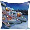 Coque d'oreiller à LED de Noël 45 * 45cm Couvercle en peluche à domicile Sofa Jet de décoration Taie d'oreiller