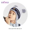 Enjoyfur hiver enfants chapeau avec double fourrure de renard pompon garçons rayé oreilles tricotées casquette épaisse coton chaud enfants bonnets pour l'automne Y201024