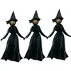 Halloween Light-Up Witches with Stakes Holding Hands Screaming Witches Sound Activated Sensor Decor Halloween Decoration Outdoor Y2772