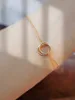 S925 Silver Luxury Charm Brangle Подвесное ожерелье с кольцом Connect и Diamond for Women Wedding Jewelry Gift