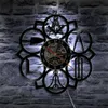 1 قطعة الماسونية مجانية ميسون الفينيل سجل ساعة الحائط خمر 3d اليدوية ديكور المنزل ساعة جدار الفن LJ201208