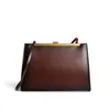 New High quality leather briefcase for men and women retro style shoulder bag leather briefcase handbag