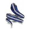 AINUOSHI CLÁSSICO ROUTO CUTO AZUL BRANCO SONA RINGS 925 STERLING PRATA AZUL BRANCA WHIEN Women Wedding Party Jewelry Rings Gifts Y200106