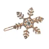 S1991 Gioelleria raffinata e alla moda Ragazze delle donne Rhinstone Fiocco di neve Barrette Fermaglio per capelli Copricapo Fermaglio per capelli Bobby Pin Lady Barrettes