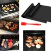 40 * 33cm BBQ Grill Mat Tapis de barbecue antiadhésifs durables Feuilles de cuisine réutilisables et faciles à nettoyer Four à micro-ondes Outil de cuisson en plein air BH4388 TYJ