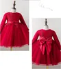 赤ちゃんの赤ちゃんのプリンセスドレス1年生の誕生日Vestido Red Lace Infant Ball Gown Christening Party Dress Newborn Courdes128368488