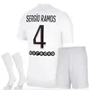 PSGS MBAPPE HAKIMI SERGIO RAMOS Wijnaldum Jersey de futebol 22 23 Camisa de futebol Maillots 2022 2023 Gana Marquins Men Kit Kit Uniform Enfants Maillot de Foot