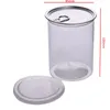 485ml 85*100mm Clear Plastic Jar PET with Pull Ring Metal Lid Airtight Tin Can Food Herb Container Package Ocean Ship HHA1702