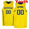 Zszyty zwyczaj 5 Adrien Nunez 51 Austin Davis 55 Eli Brooks Michigan Wolverines College Men Men Jersey5176031