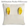 Sublimering Pocket PillowCase Linne Påskkuddar Termisk överföring Pocket Pillowcovers med öron Partihandel Kudde kudde A02