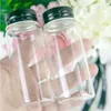24Pcs 65ml Borate Container with Black Spiral Aluminum Lid Small Clear Mini Handicraft Glass Bottles Refillable Candy Food Pot