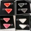 New Arrival Triangel Hair Clip with Stamp 4 Colors Women Letter Triangle Barrettes Fashion Hair Accessories for Gift