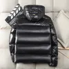 Men Down Jacket Shiny Stoffe Hap met kap Kap Kwaliteit Wit Dikke Dikke Winter Winter Warm Parka Waterdicht PLUS MAAT 4XL 201210