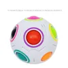 Puzzle Ball Rainbow Balls Challenging Sphere Speed Cube EDC Novelty Fidget Football Brain Teasers Educational Toys Wholesale