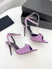 2022 designer lacquer heel sandals Patent leather upper 10 cm heels Size 35-43