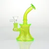 Hukahn Glas Bong Scientific DAB Rigg Bell geformt Duschkopffilter Perkolator Öl Rigs Wasserleitung Recycler Aschefänger Splash Guard Rauchrohre