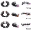 Faux de cils colorés 3D Fluffy faux vison couloir des yeux pour les yeux Strip Wipsy Faux multicolores cils pour la fête de cosplay de Noël quotidienne 4153637