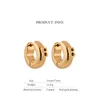 Yhpup Fashion Letter Small B Chunky Hoop Earrings for Women Simple Metal 14 K Copper Trendy Earrings Boucle D'Oreille Femme
