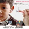 Orelha Escolha Earwax Light Ear Cleaner Colher Earpick Orelhas de Bebê Ferramenta de Limpeza Com Lupa Dois Presente Spoons