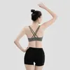 Yoga Sports Sütyen Tam Kupa Hızlı Kuru Kuru Üst Şok geçirmez Çapraz Geri Push Up Egzersiz Sutyası Kadınlar için Jogging Fitness Sütyen
