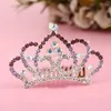 Girls Crown Tiara Comb Crystal Diamond Flower Girl Princess Hair Comb Head Wear Birthday Gift Fashion Smycken Will och Sandy New