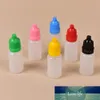 50 stks 10 ml PE Plastic druppelaar fles met lange tip e vloeibare knijpfles met kinderproof cap lotion container met 10 trechters