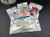 Küçük için Küçük Büyük Boyları Hologram Holografik Temizle Zip Açılıburabilen Plastik Perakende Kilit Paketleme Torbaları Fermuar Kilit Mylar Çanta Paketi Kılıfı