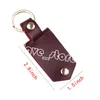 Leather Keychains Pendant Sublimation Blank Aluminum Alloy Car Key Ring Heat Transfer DIY Decorative Keychain 6 Colors