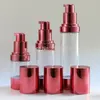 15ml 30ml Makeup Tom kosmetisk behållare Airless Pump Plastflaskor Lotion Vätska Refillerbar för att resa 10PCSpls Order