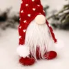 Weihnachten gesichtslose handgemachte Gnome Santa Stoffpuppe Ornament schwedische Figuren Urlaub Haus Garten Dekoration liefert JK2010XB