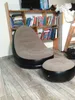 Bean Bag Divano pigro Divano letto da esterno reclinabile pieghevole gonfiabile con pedale Comodo rivestimento in pile floccato per poltrona singola