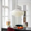 Kreativ Shell Hänglampa Nordic Wind Chime Hängande ljus Hotell Living Bedroom Cafe Bakery Art Deco Iron Suspension Belysning