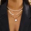 Goth Layered Snake Clavicle Clavicle Coundlace для женщин свадебные свадебные 2022 ОТ Пряжка жемчуга кулон Choker шеи ювелирные изделия