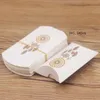 8x5cm Mini Candy Box Pillow Shape Kraft Paper Boxes Wedding Birthday Baby Shower Favors Package Supply Christmas Gift Bags